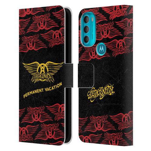 Aerosmith Classics Permanent Vacation Leather Book Wallet Case Cover For Motorola Moto G71 5G