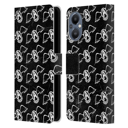 Aerosmith Classics Logo Pattern Leather Book Wallet Case Cover For OnePlus Nord N20 5G