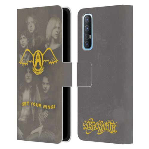 Aerosmith Classics Get Your Wings Leather Book Wallet Case Cover For OPPO Find X2 Neo 5G
