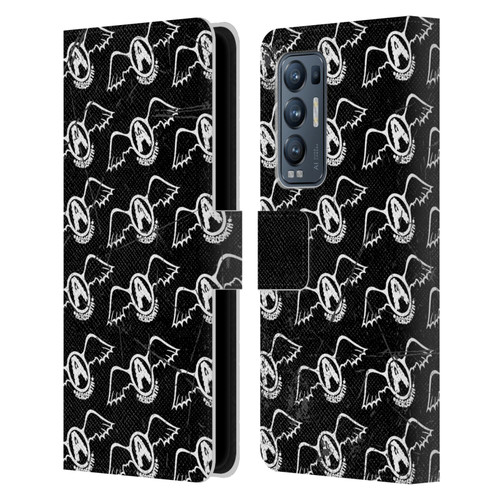 Aerosmith Classics Logo Pattern Leather Book Wallet Case Cover For OPPO Find X3 Neo / Reno5 Pro+ 5G