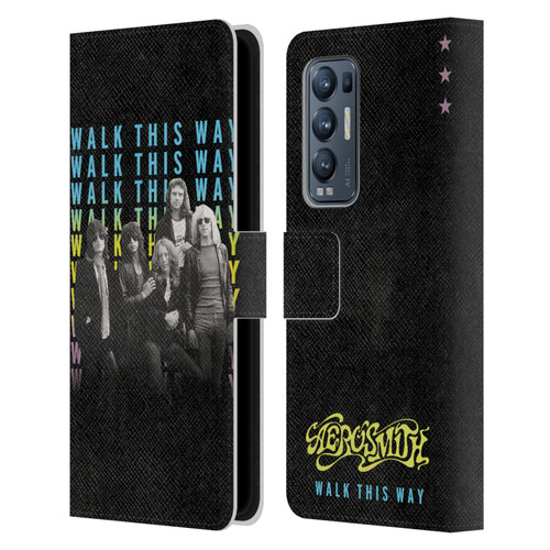 Aerosmith Classics Walk This Way Leather Book Wallet Case Cover For OPPO Find X3 Neo / Reno5 Pro+ 5G