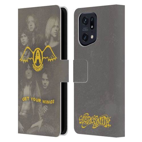 Aerosmith Classics Get Your Wings Leather Book Wallet Case Cover For OPPO Find X5 Pro