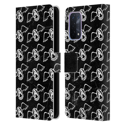 Aerosmith Classics Logo Pattern Leather Book Wallet Case Cover For OPPO A54 5G