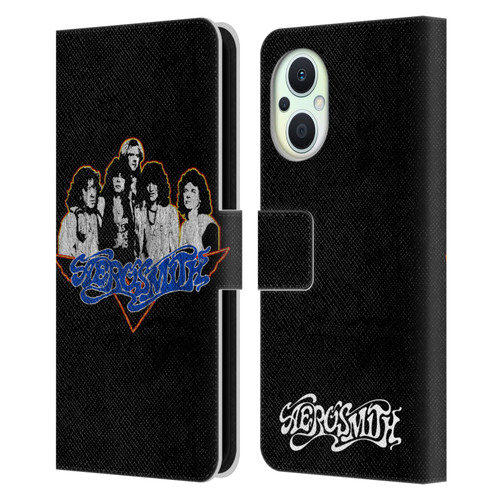 Aerosmith Classics Group Photo Vintage Leather Book Wallet Case Cover For OPPO Reno8 Lite