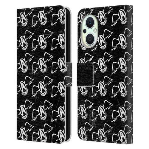 Aerosmith Classics Logo Pattern Leather Book Wallet Case Cover For OPPO Reno8 Lite
