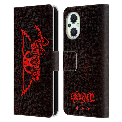 Aerosmith Classics Red Winged Sweet Emotions Leather Book Wallet Case Cover For OPPO Reno8 Lite