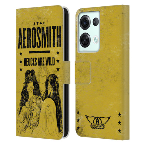 Aerosmith Classics Deuces Are Wild Leather Book Wallet Case Cover For OPPO Reno8 Pro