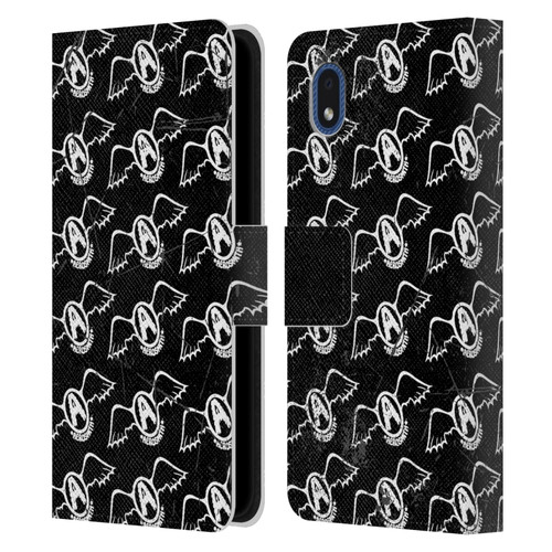Aerosmith Classics Logo Pattern Leather Book Wallet Case Cover For Samsung Galaxy A01 Core (2020)