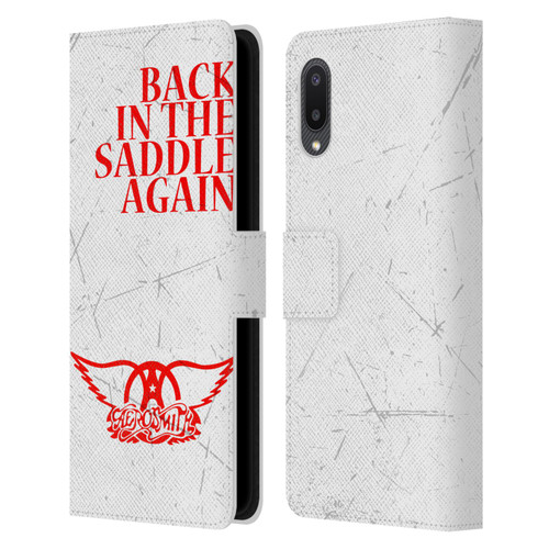 Aerosmith Classics Back In The Saddle Again Leather Book Wallet Case Cover For Samsung Galaxy A02/M02 (2021)