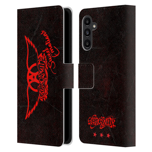 Aerosmith Classics Red Winged Sweet Emotions Leather Book Wallet Case Cover For Samsung Galaxy A13 5G (2021)