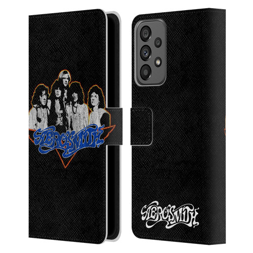 Aerosmith Classics Group Photo Vintage Leather Book Wallet Case Cover For Samsung Galaxy A73 5G (2022)