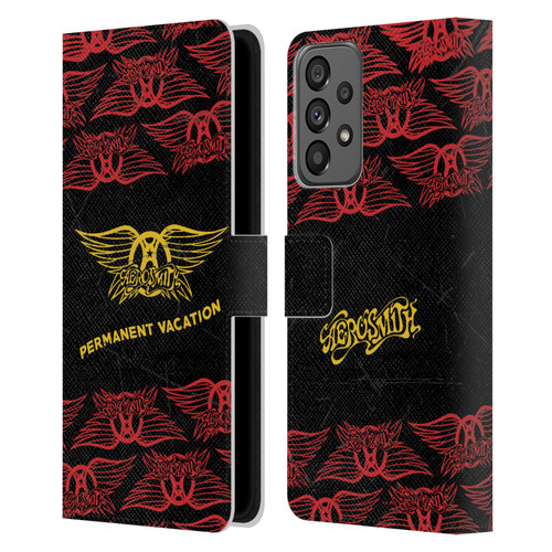 Aerosmith Classics Permanent Vacation Leather Book Wallet Case Cover For Samsung Galaxy A73 5G (2022)