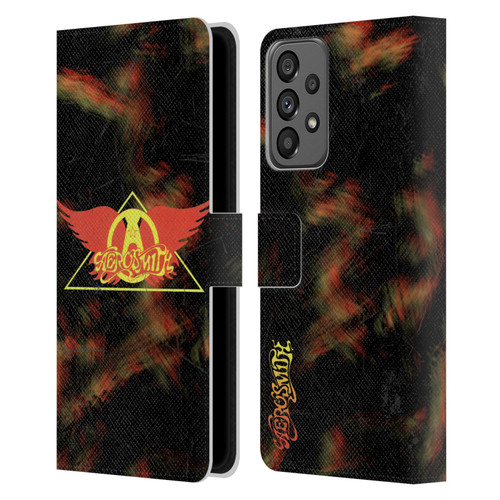 Aerosmith Classics Triangle Winged Leather Book Wallet Case Cover For Samsung Galaxy A73 5G (2022)