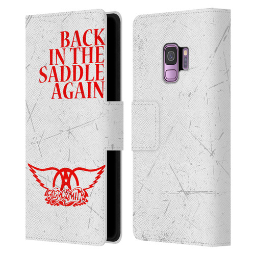 Aerosmith Classics Back In The Saddle Again Leather Book Wallet Case Cover For Samsung Galaxy S9