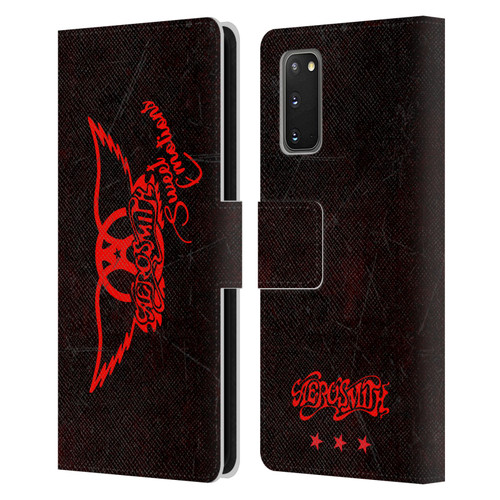Aerosmith Classics Red Winged Sweet Emotions Leather Book Wallet Case Cover For Samsung Galaxy S20 / S20 5G