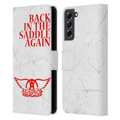 Aerosmith Classics Back In The Saddle Again Leather Book Wallet Case Cover For Samsung Galaxy S21 FE 5G