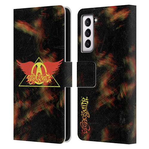 Aerosmith Classics Triangle Winged Leather Book Wallet Case Cover For Samsung Galaxy S21 5G