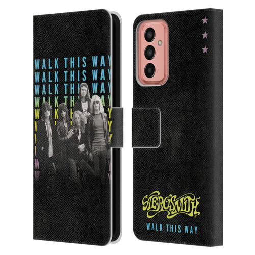 Aerosmith Classics Walk This Way Leather Book Wallet Case Cover For Samsung Galaxy M13 (2022)