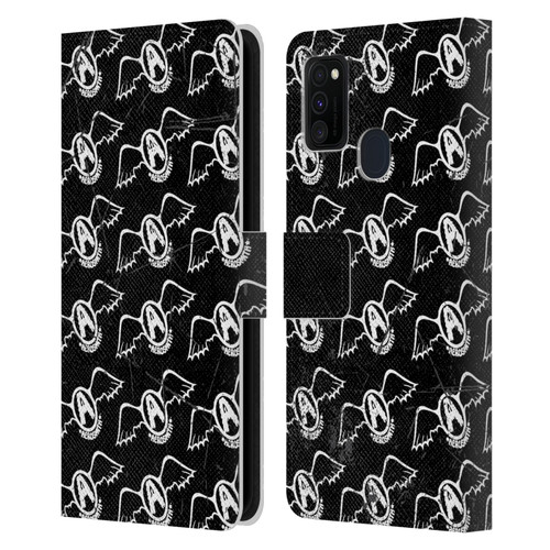 Aerosmith Classics Logo Pattern Leather Book Wallet Case Cover For Samsung Galaxy M30s (2019)/M21 (2020)