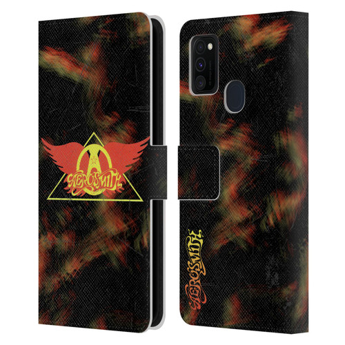 Aerosmith Classics Triangle Winged Leather Book Wallet Case Cover For Samsung Galaxy M30s (2019)/M21 (2020)
