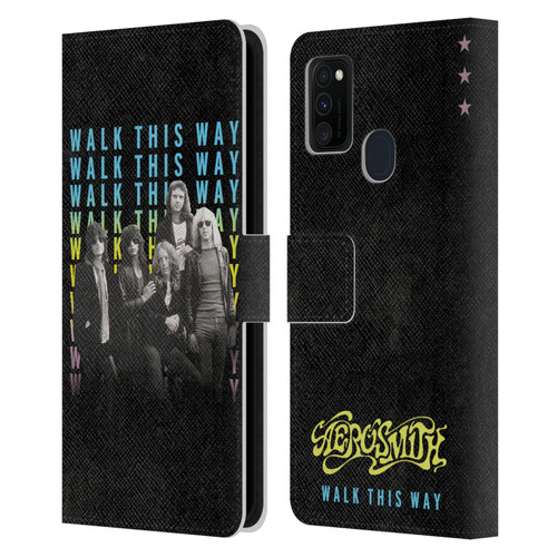 Aerosmith Classics Walk This Way Leather Book Wallet Case Cover For Samsung Galaxy M30s (2019)/M21 (2020)