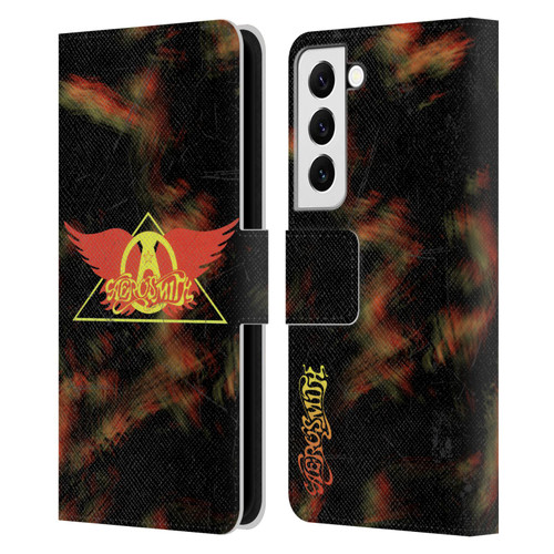 Aerosmith Classics Triangle Winged Leather Book Wallet Case Cover For Samsung Galaxy S22 5G