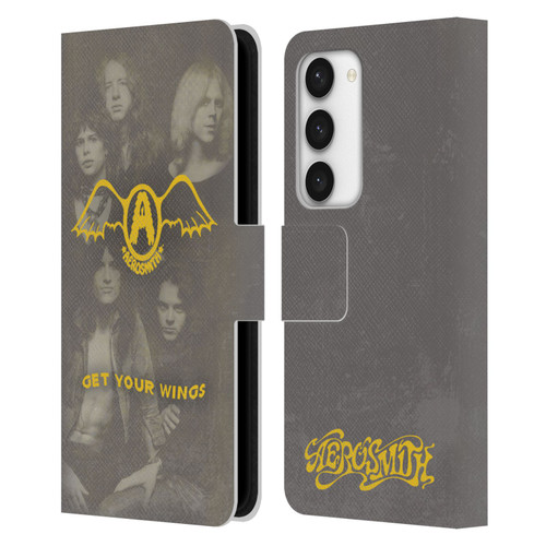 Aerosmith Classics Get Your Wings Leather Book Wallet Case Cover For Samsung Galaxy S23 5G