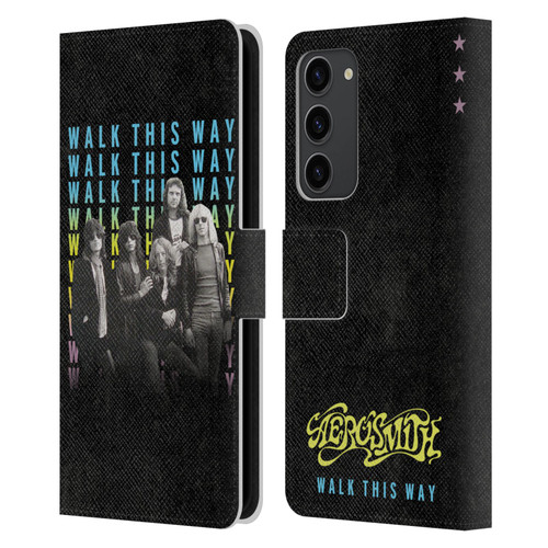 Aerosmith Classics Walk This Way Leather Book Wallet Case Cover For Samsung Galaxy S23+ 5G