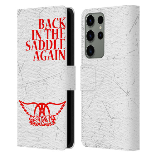 Aerosmith Classics Back In The Saddle Again Leather Book Wallet Case Cover For Samsung Galaxy S23 Ultra 5G