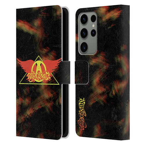 Aerosmith Classics Triangle Winged Leather Book Wallet Case Cover For Samsung Galaxy S23 Ultra 5G
