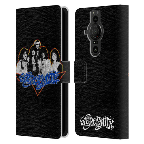 Aerosmith Classics Group Photo Vintage Leather Book Wallet Case Cover For Sony Xperia Pro-I