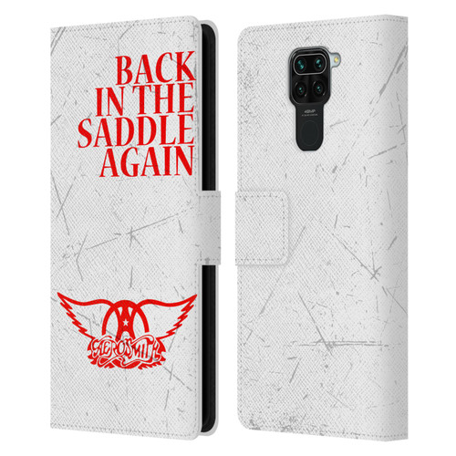 Aerosmith Classics Back In The Saddle Again Leather Book Wallet Case Cover For Xiaomi Redmi Note 9 / Redmi 10X 4G