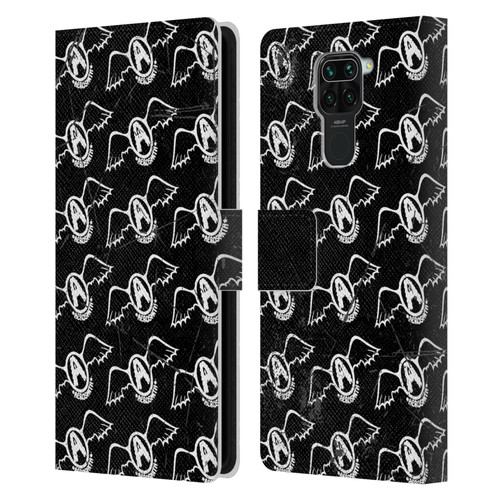 Aerosmith Classics Logo Pattern Leather Book Wallet Case Cover For Xiaomi Redmi Note 9 / Redmi 10X 4G