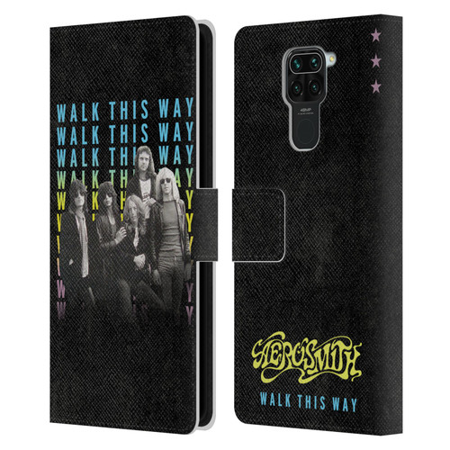 Aerosmith Classics Walk This Way Leather Book Wallet Case Cover For Xiaomi Redmi Note 9 / Redmi 10X 4G