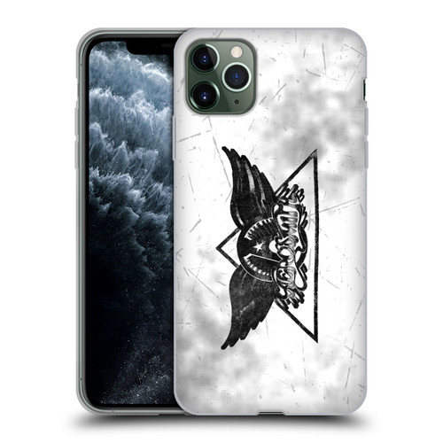 Aerosmith Black And White Triangle Winged Logo Soft Gel Case for Apple iPhone 11 Pro Max