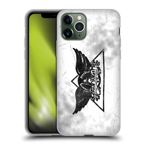 Aerosmith Black And White Triangle Winged Logo Soft Gel Case for Apple iPhone 11 Pro