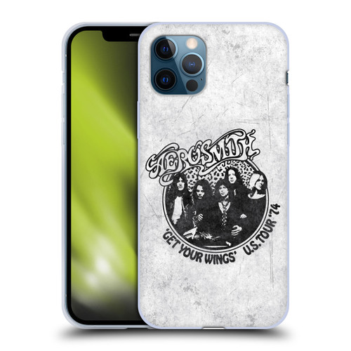 Aerosmith Black And White Get Your Wings US Tour Soft Gel Case for Apple iPhone 12 / iPhone 12 Pro