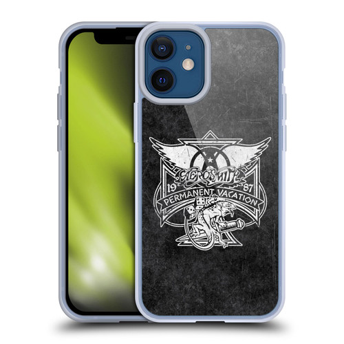 Aerosmith Black And White 1987 Permanent Vacation Soft Gel Case for Apple iPhone 12 Mini