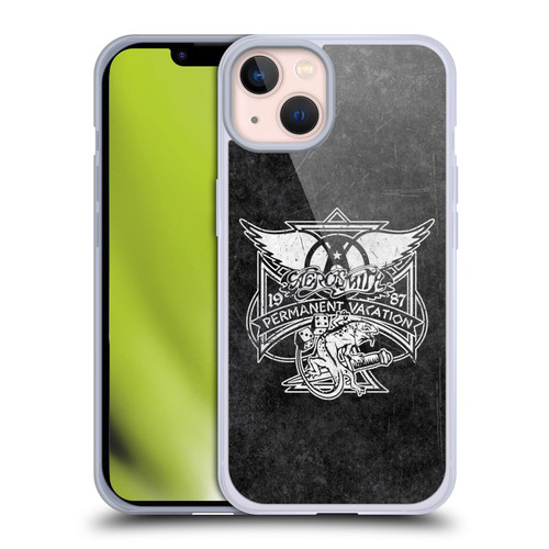 Aerosmith Black And White 1987 Permanent Vacation Soft Gel Case for Apple iPhone 13