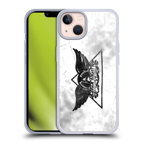 Aerosmith Black And White Triangle Winged Logo Soft Gel Case for Apple iPhone 13