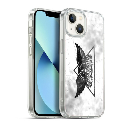 Aerosmith Black And White Triangle Winged Logo Soft Gel Case for Apple iPhone 13
