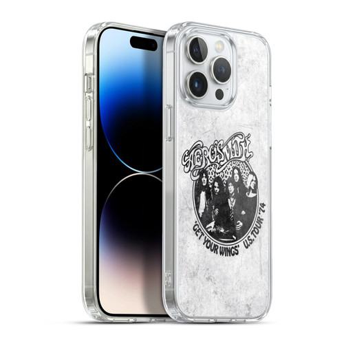 Aerosmith Black And White Get Your Wings US Tour Soft Gel Case for Apple iPhone 13 Pro Max & MagSafe