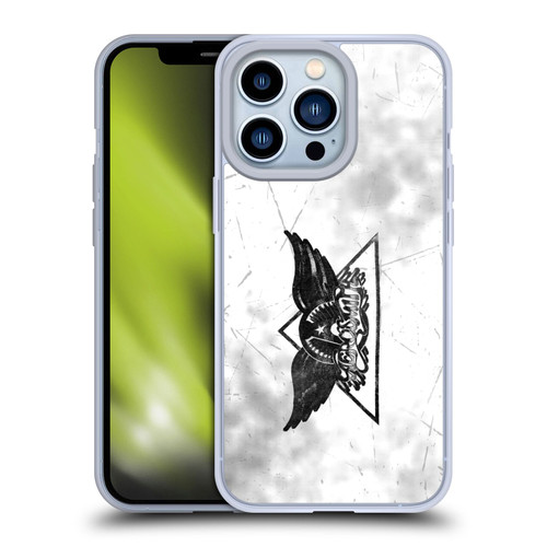 Aerosmith Black And White Triangle Winged Logo Soft Gel Case for Apple iPhone 13 Pro