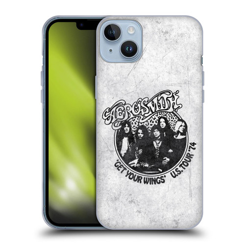 Aerosmith Black And White Get Your Wings US Tour Soft Gel Case for Apple iPhone 14 Plus