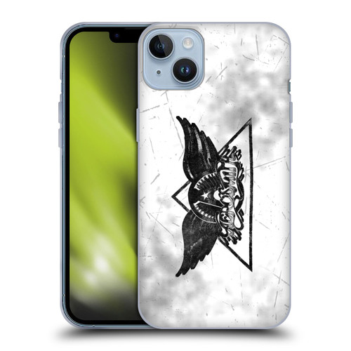 Aerosmith Black And White Triangle Winged Logo Soft Gel Case for Apple iPhone 14 Plus