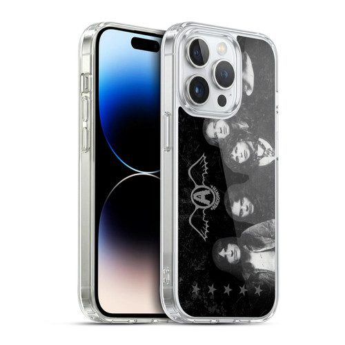 Aerosmith Black And White Vintage Photo Soft Gel Case for Apple iPhone 14 Pro & MagSafe
