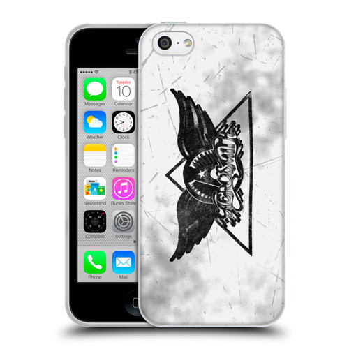 Aerosmith Black And White Triangle Winged Logo Soft Gel Case for Apple iPhone 5c