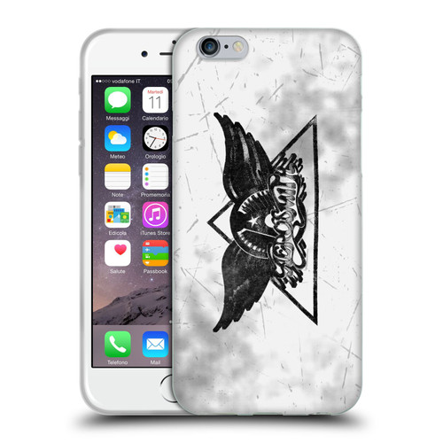 Aerosmith Black And White Triangle Winged Logo Soft Gel Case for Apple iPhone 6 / iPhone 6s
