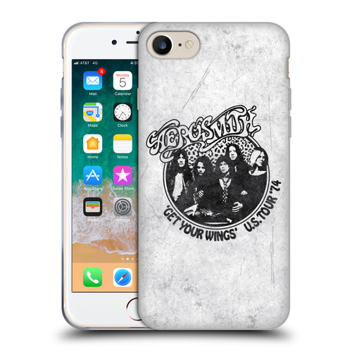 Aerosmith Black And White Get Your Wings US Tour Soft Gel Case for Apple iPhone 7 / 8 / SE 2020 & 2022