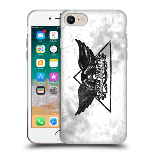 Aerosmith Black And White Triangle Winged Logo Soft Gel Case for Apple iPhone 7 / 8 / SE 2020 & 2022